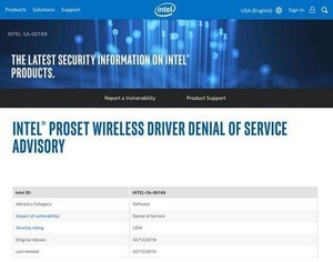 Intelプロダクトに複数の脆弱性、アップデート推奨