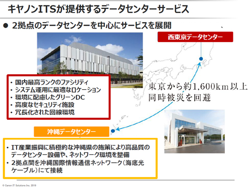 東京と沖縄2拠点の運用により、BCP対策が図れるという