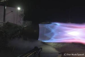 スペースX、火星ロケットのエンジン「ラプター」の燃焼試験に成功