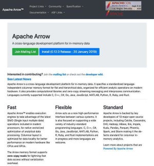 ASF、インメモリ・データ処理プラットフォームApache Arrowの成功を強調