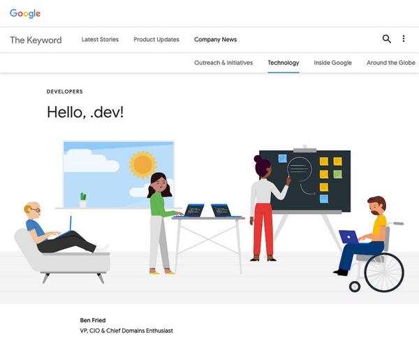 Introducing .dev domains from Google Registry