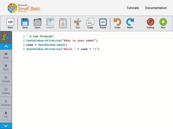 Small Basic Online 1.0パブリックプレビュー版