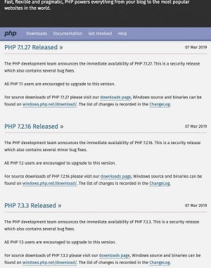 脆弱性が修正されたPHP最新版登場、アップデート推奨