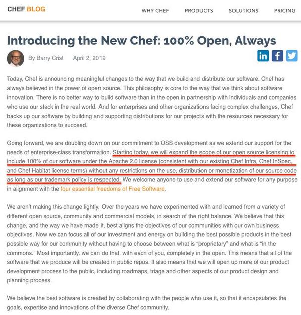 Introducing the New Chef: 100% Open、Always