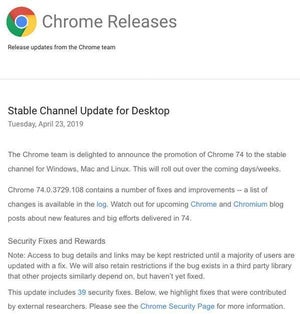 Chromeに脆弱性、US-CERTがアップデート呼びかけ