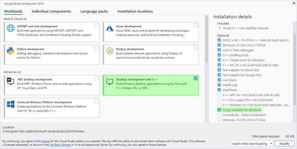 「Clang compiler for Windows」にチェックを入れてインストール - 資料: Visual Studioエンジニアリングチーム提供