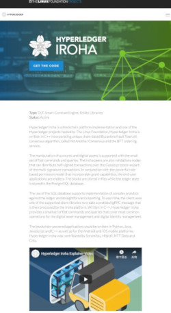 <a href="https://www.hyperledger.org/projects/iroha" target="_blank">Hyperledger Iroha</a>