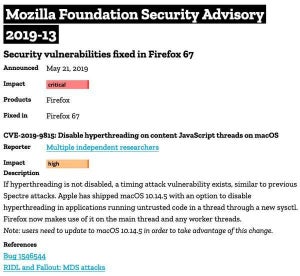 Firefoxに脆弱性、アップデートを
