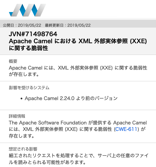 Japan Vulnerability Notes