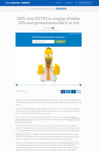 好みに関わらずに押し寄せる"DNS over HTTPS" -sophos naked security
