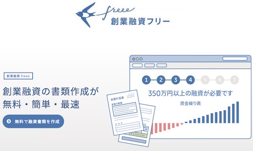 無料で融資書類を作成できるサービス「創業融資freee」