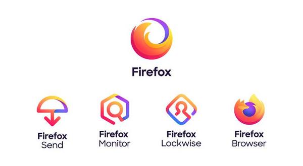 Firefoxとそのほか主要サービスの新しいロゴ