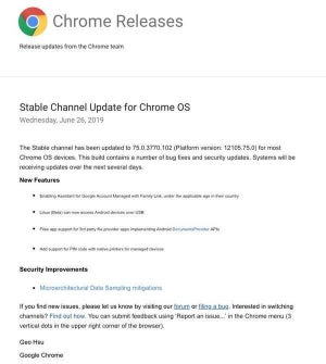 Chrome OSに脆弱性、アップデートを