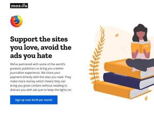 月額4.99米ドルでFirefoxの広告なし、Mozillaが新サービスを模索