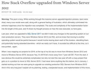 Stack Overflow、Windows Server 2012アップデートで得たプラクティス公開