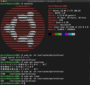 Ubuntuの/var/cache/apt/archives/以下は削除しても大丈夫？
