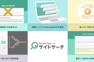 シックス・アパート、Google検索APIを利用したサイト内検索サービスを提供