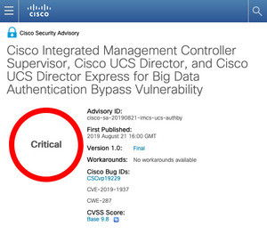 複数のシスコ製品に深刻な脆弱性、アップデートを