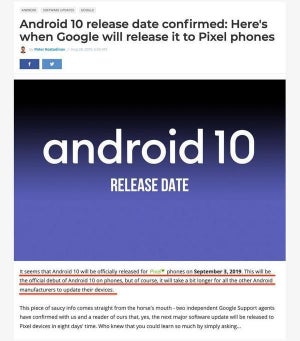 Android 10、9月頭にリリースか