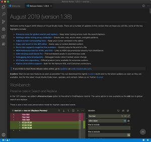 Microsoft、2019年8月Visual Studio Code新機能まとめを紹介