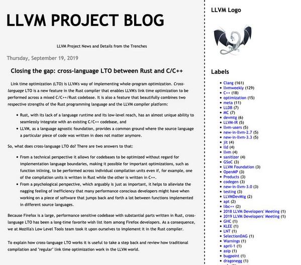 Closing the gap: cross-language LTO between Rust and C/C++