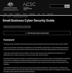 中小企業向けサイバーセキュリティガイド 、ACSC公開