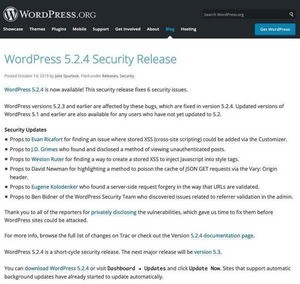 WordPressに脆弱性、アップデートを