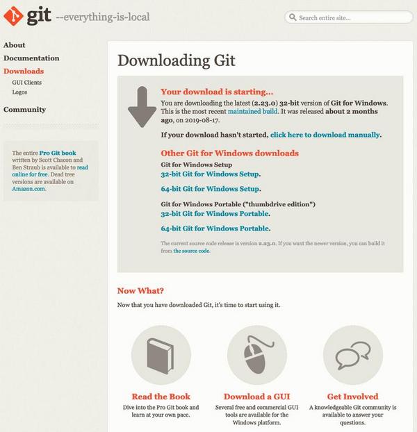 Git - Downloading Package