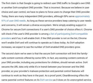 Google、ChromeのDNS-over-HTTPSに関する2つの誤解を払拭