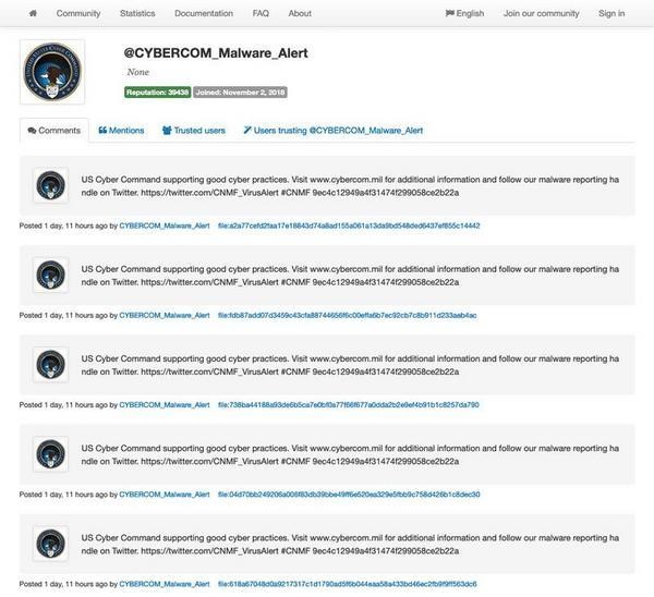 VirusTotal Community profile for CYBERCOM_Malware_Alert - VirusTotal