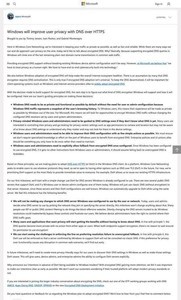 WindowsもDNS over HTTPSの採用を表明、変わり始めたDoH状況