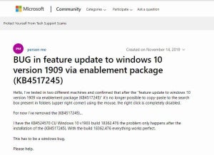 Windows 10 19H2フィーチャーアップデート、問題続出