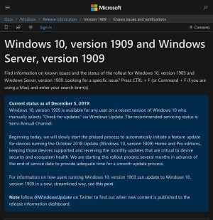 Microsoft、Windows 10 ver. 1909 (19H2)への強制アップグレード開始