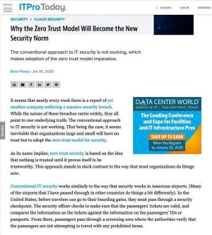 2020年、セキュリティは「ゼロトラストモデル」が必須か
