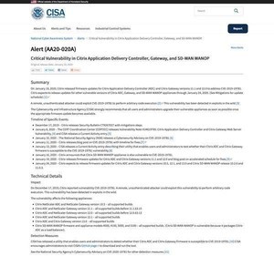 Citrix製品の重大な脆弱性まとめ、アップデートが一部開始 - すぐに適用を