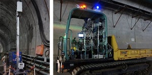 ソフトバンクなど、5GとIoT使用しトンネル工事現場の安全管理実証