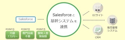 「Salesforce」と基幹システムとのデータ連携を低コストで実現するサブスクリプション型サービス