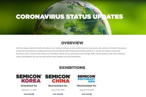 SEMI、今後の全世界での展示会/イベント開催を確認できるWebサイトを開設