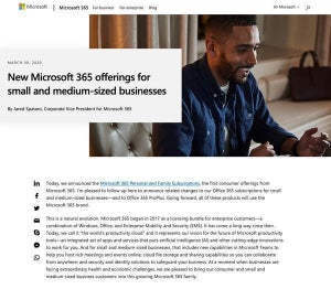 マイクロソフト、Office 365から「Microsoft 365」へブランド名変更