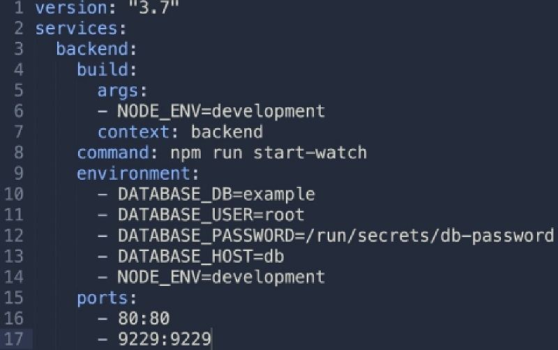 docker-compose.ymlの一例(公式ブログより抜粋)