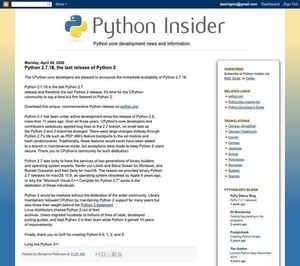 Python 2の最後のリリース「Python 2.7.18」登場