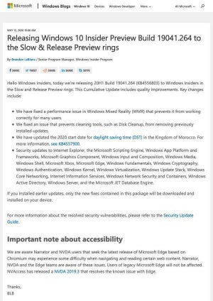 Windows 10 Build 19041.264が公開、複合現実機能の不具合を修正