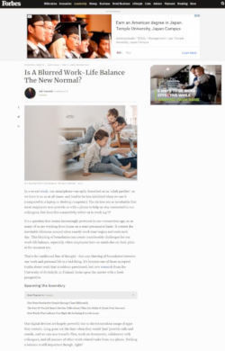 Is A Blurred Work-Life Balance The New Normal?