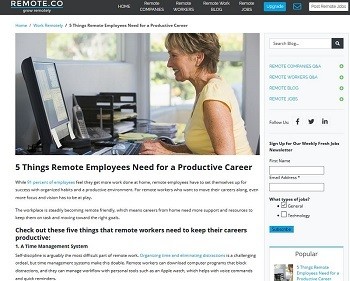「5 Things Remote Employees Need for a Productive Career」