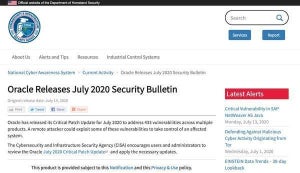 Oracle、433件の脆弱性を修正した2020年7月版のパッチアップデートを公開