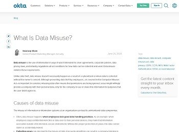 What Is Data Misuse?(okta official blog)