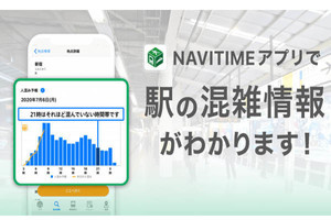 「NAVITIME」で全国の駅の混雑状況が確認可能に