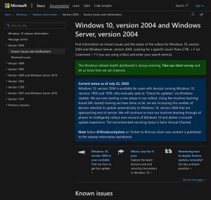 Windows 10 version 2004アップデート対象のユーザーを拡大、要注意