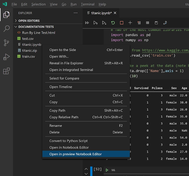 利用時は「Open in Preview Notebook Editor」を使用する(画像は公式ブログより抜粋)