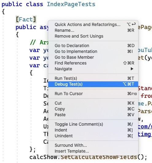 テスト本体の右クリックからのテスト実行が可能 - 資料: Visual Studio Blogより